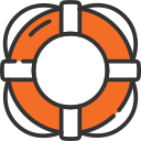 Lifesaver ring icon, symbolizing expert guidance to maximize hard drive recovery success